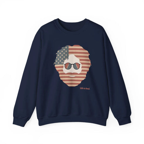 Grateful Dead - Stars & Stripes Jerry | Life is dead. Crewneck Sweatshirt - StealieShop